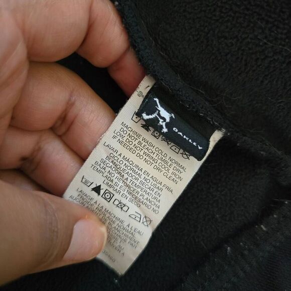 Oakley Full‎ Zip Jacket Women's Medium Black Lined Hooded Zip Pockets Gorpcore - Picture 5 of 6